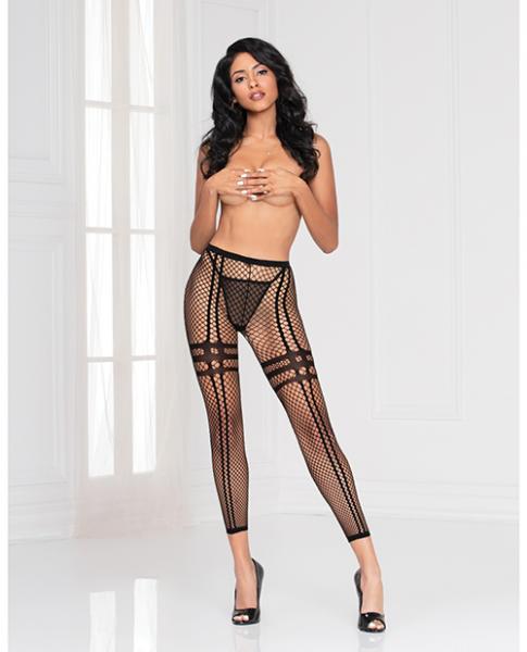 Industrial Net Leggings W/Stripe Details Black O/S