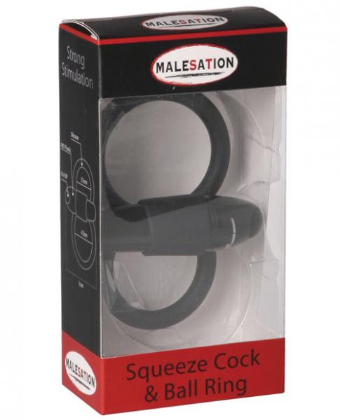 Malesation Squeeze Cock & Ball Ring Black