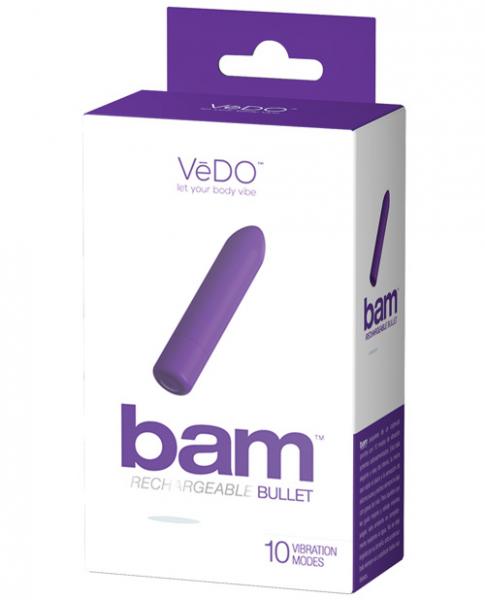 Vedo Bam Rechargeable Bullet Vibrator Into You Indigo Purple