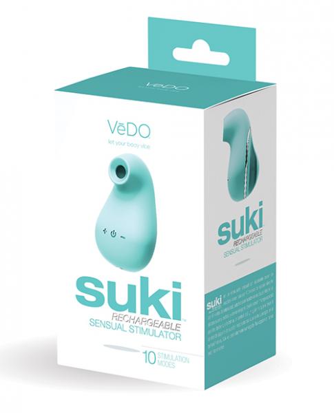 Vedo Suki Rechargeable Vibrating Sucker Tease Me Turqouise