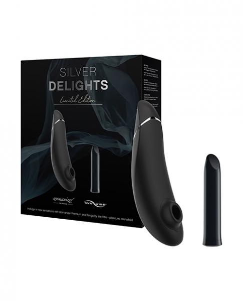 We Vibe Tango/Womanizer Premium Silver Delights Collection Silver/Black