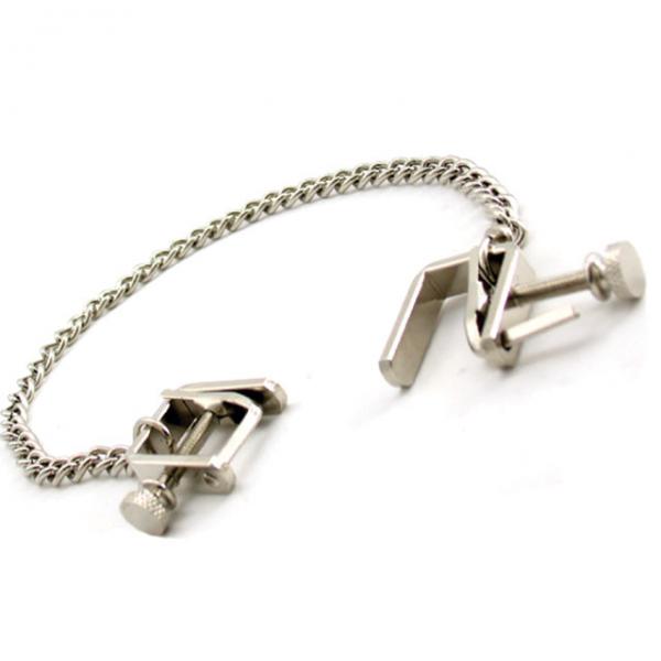 H2 H Nipple Clamps Press With Chain Chrome
