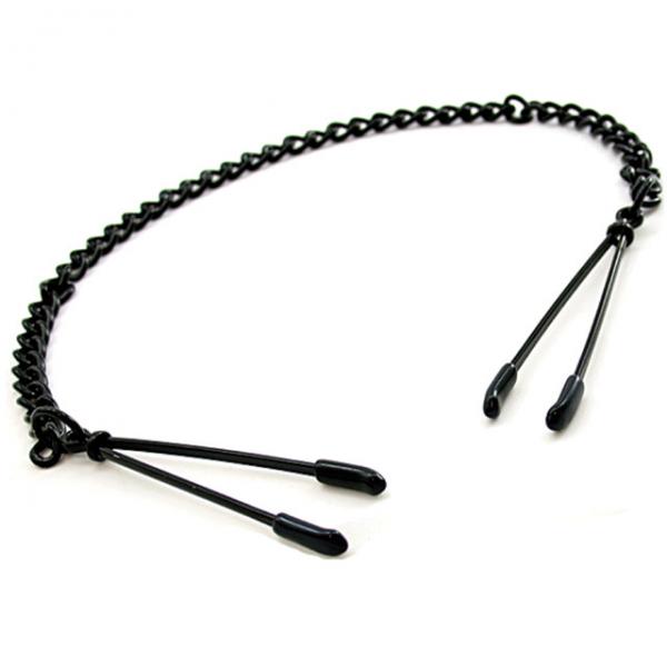 H2h Nipple Clamps Tweezer With Chain (Black)