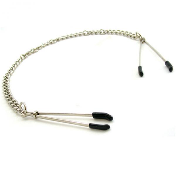 H2h Nipple Clamps Tweezer With Chain (Chrome)