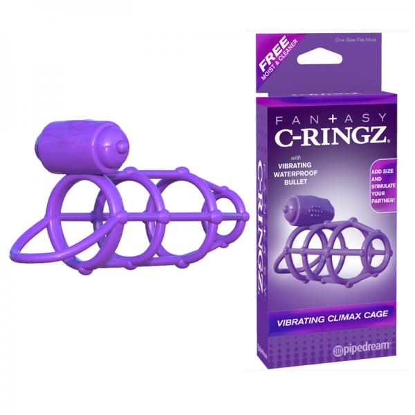 Fantasy C Ringz Vibrating Climax Cage Purple