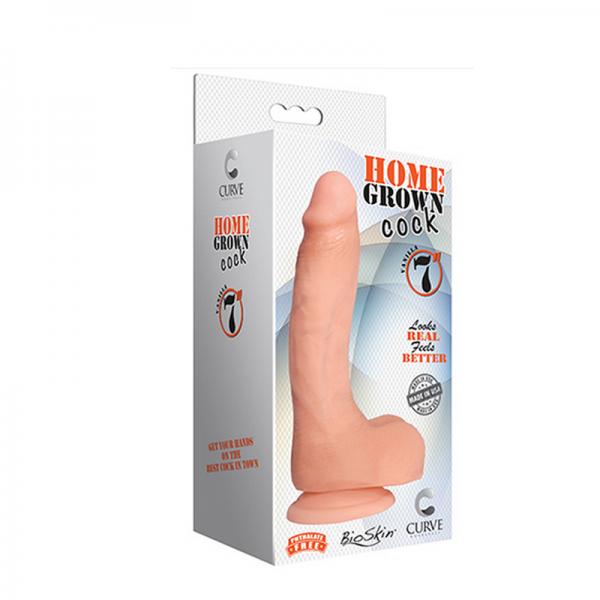 Home Grown 7 Inches Bioskin Cock Vanilla Beige