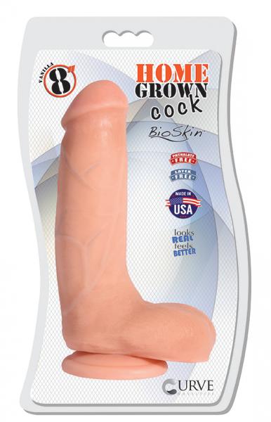 Home Grown 8 Inches Bio Skin Vanilla Beige Dildo
