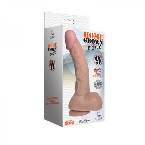 Home Grown 9 Inches Bioskin Cock Vanilla Beige