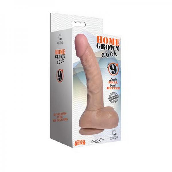 Home Grown 9 Inches Bioskin Cock Latte Tan