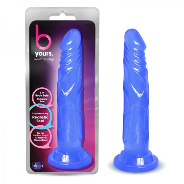 Blush B Yours Sweet N Hard #5 7.5in. Dong With Suction Cup (Blue)