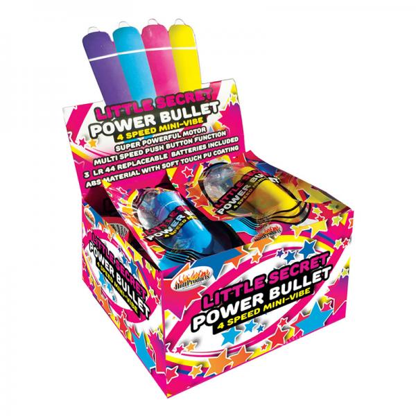 Little Secret Soft Touch Bullet 3 Speed Plus Pulsation Four Assorted Colors 12 Pcs/Display