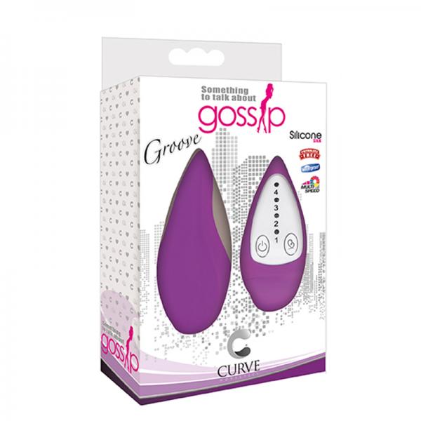 Groove Smooth Silicone Remote Vibe Purple