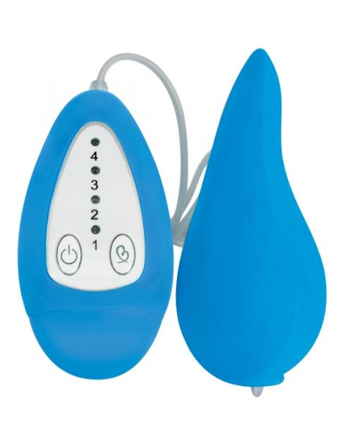 Groove Smooth Silicone Remote Vibe Blue