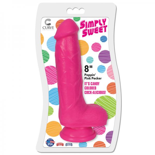 Simply Sweet 8 Inches Pink Pecker Dildo
