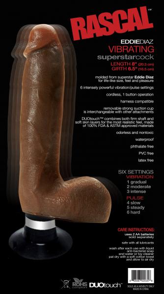 Eddie Diaz Duotouch 6 X Vibrating Dildo