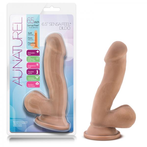 Au Naturel 6.5 Inches Sensa Feel Dildo Tan Latin
