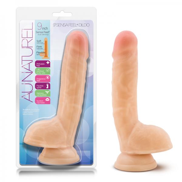Au Naturel 9 Inches Sensa Feel Dildo Beige