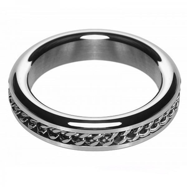 M2 M Chrome Cock Ring Chain Design 1.75 Inches