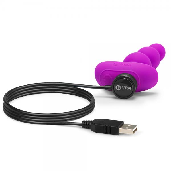 B Vibe Triplet Anal Beads Fuchsia Purple