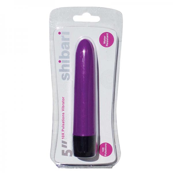 Shibari 10 X Pulsations Vibrator 5 Inches Purple