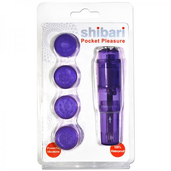 Shibari Pocket Pleasure Purple With 4 Attachments