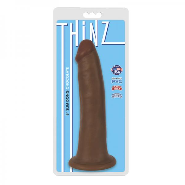Thinz 8 Inches Slim Dong Chocolate Brown
