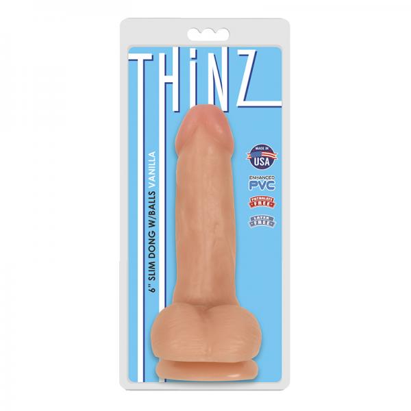 Thinz 6 Inches Slim Dong With Balls Vanilla Beige