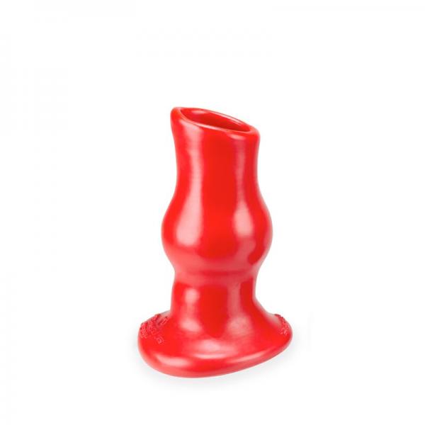 Oxballs Pig Hole Deep 1, Hollow Plug, Small, Red