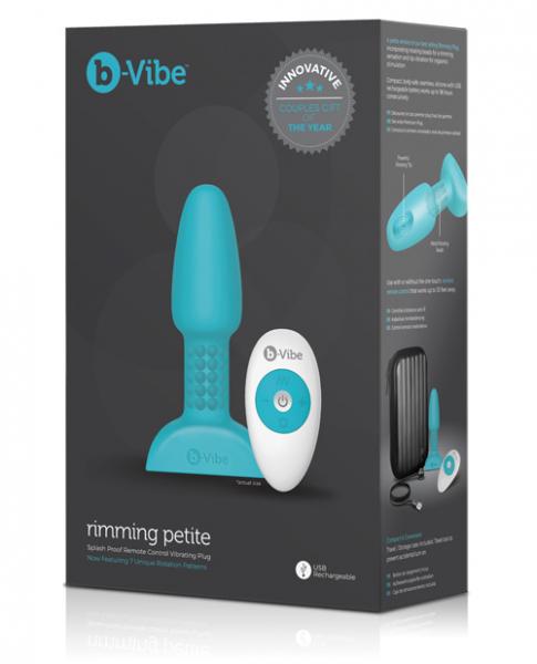 B Vibe Petite Rimming Teal Blue Butt Plug