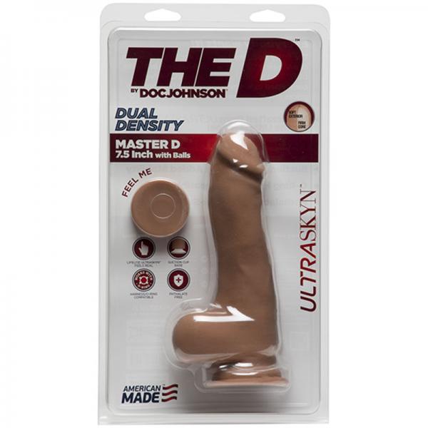 The D Master D 7.5 Inches Dildo With Balls Ultraskyn Tan