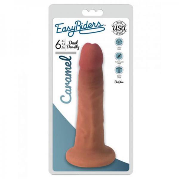 Easy Riders Dual Density Dong 6 Inches Tan