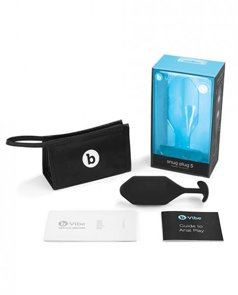 B Vibe Snug Plug 5 Black Large Butt Plug