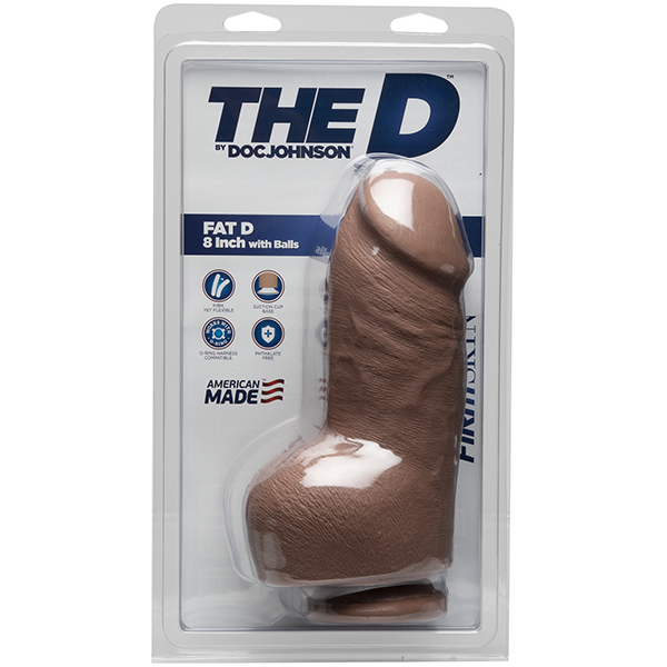 The D Fat D 8 Inches With Balls Firmskyn Tan Dildo