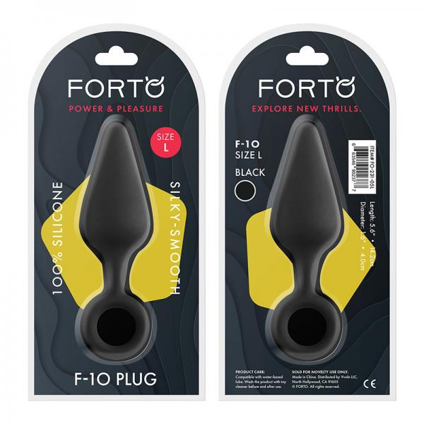 Forto F 10: Silicone Plug W/ Pull Ring Lg Black