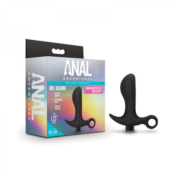 Anal Adventuresplatinum Silicone Vibrating Prostate Massager 01 Black