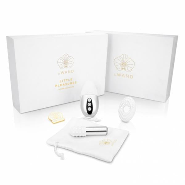 Le Wand Little Pleasures 6pc Collection Le Wand Bullet,Point,Pin,Silicone Cover&Ring, Storage Bag