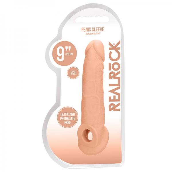 Real Rock Penis Extender With Rings 9" 22 Cm Vanilla