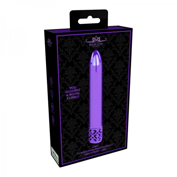 Royal Gems Shiny Abs Rechargeable Bullet Purple