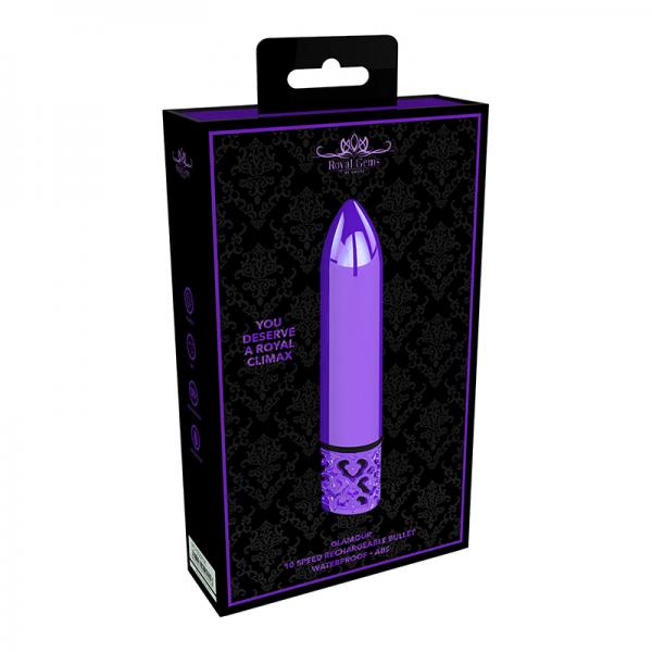 Royal Gems Glamour Abs Rechargeable Bullet Purple