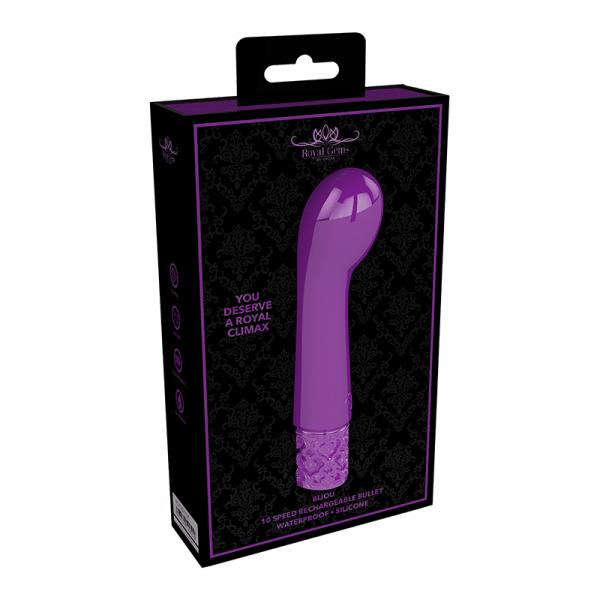 Royal Gems Bijou Silicone Rechargeable Bullet Purple