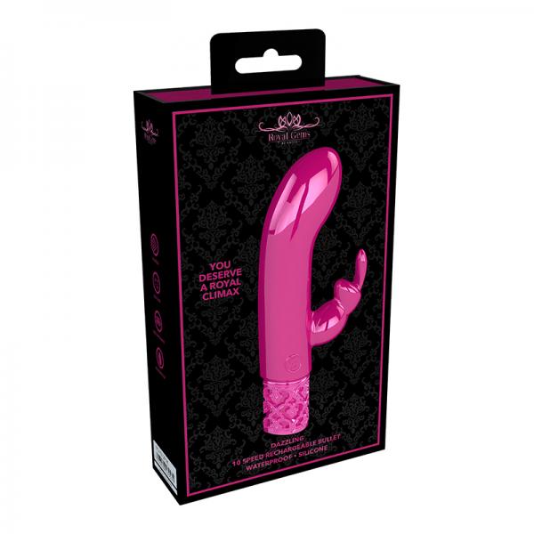 Royal Gems Dazzling Silicone Rechargeable Bullet Pink