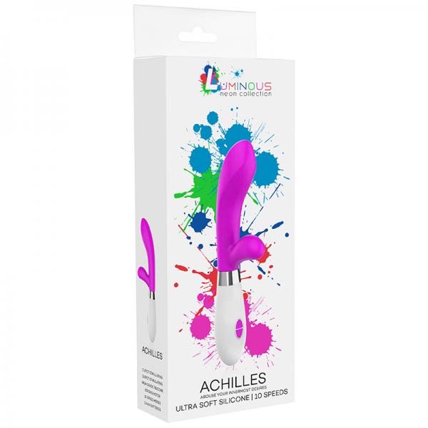 Luna Neon Achilles Ultra Soft Silicone Dual Stimulator Fuchsia