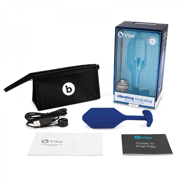 B Vibe Vibrating Snug Plug 3 Blue