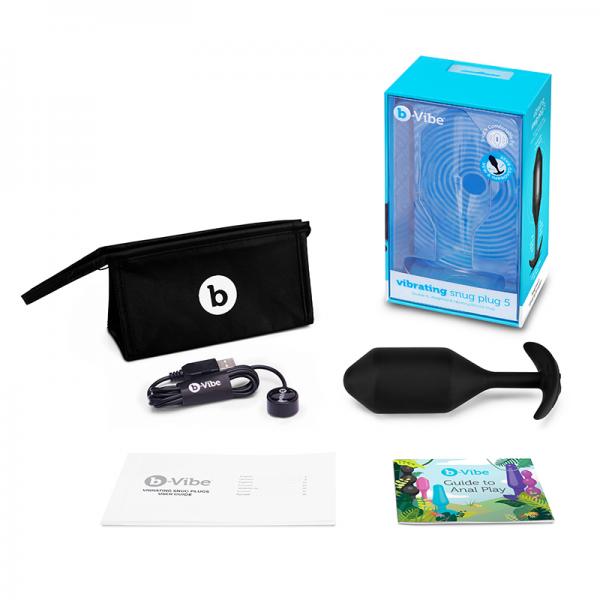 B Vibe Vibrating Snug Plug 5 Black