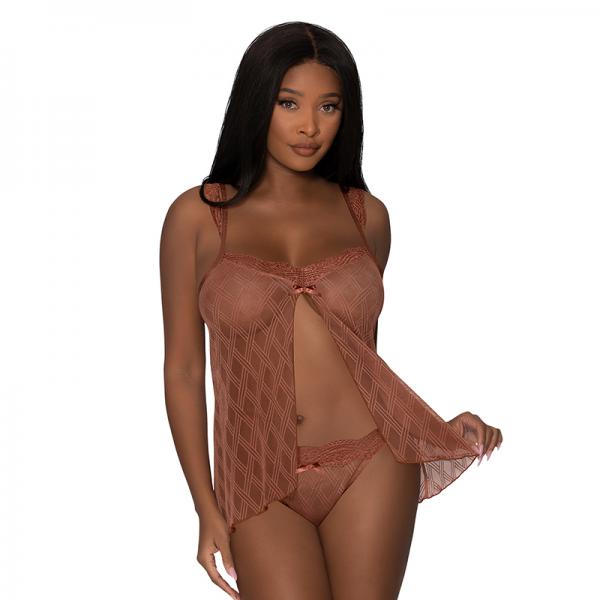 Magic Silk Caramel Kiss Baby Doll & Thong Carmel S/M