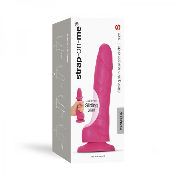 Strap On Me Sliding Skin Realistic Dual Density Dildo Fuchsia S