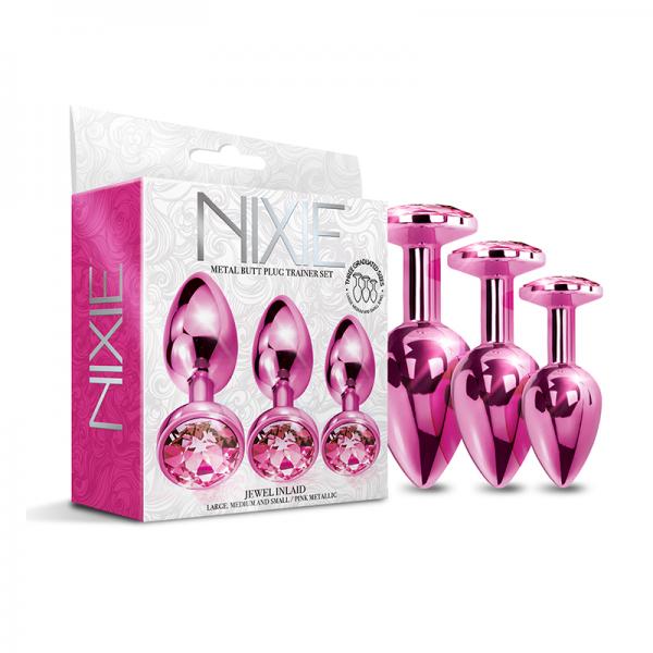 Nixie Metal Butt Plugtrainerset 3 Piece Pink Metallic