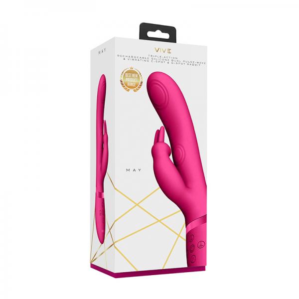 Vive May Dual Pulse Wave & Vibrating C Spot & G Spot Rabbit Pink