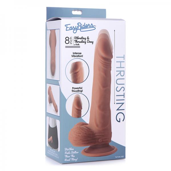 Easy Riders 8 Thrusting Dildo With Balls Medium