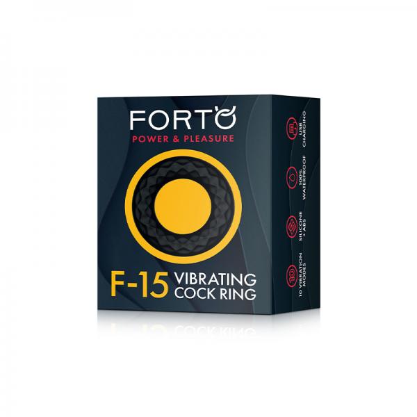 Forto F 15: Silicone Vibrating Cock Ring Black